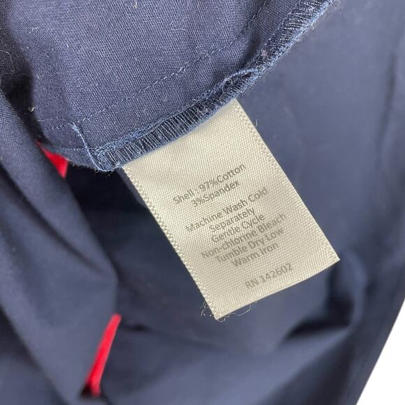 Sail To Sable STS Sleeveless Classic Tunic Cotton Poplin Dress Navy/Red Sz XS - Picture 7 of 7